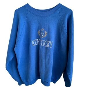 Vintage Kentucky Embroidered Crewneck Sweatshirt Made in USA Size XL